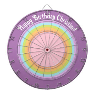 Cible De Fléchettes Cercles arc-en-ciel violet amusant dégradé personn