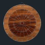 Cible De Fléchettes Cercles Brown de texture du bois<br><div class="desc">cercle d'impression en bois Brown et brun foncé. Design minimaliste.</div>