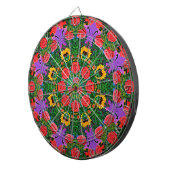 Cible De Fléchettes Cercles Roses en argent (Devant droit)