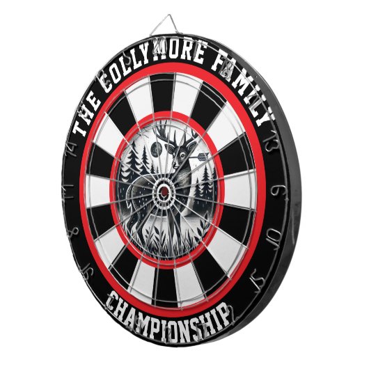 Cible De Fléchettes Cerf avec Antlers à Bullseye (Devant droit)