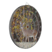 Cible De Fléchettes Cerf devant l'arbre d'automne jaune (Devant gauche)