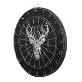 Cible De Fléchettes Cerf en argent élégant sur impression carbone (Devant droit)