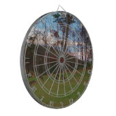 Cible De Fléchettes Champ de cerf et un SunSet rose (Devant gauche)