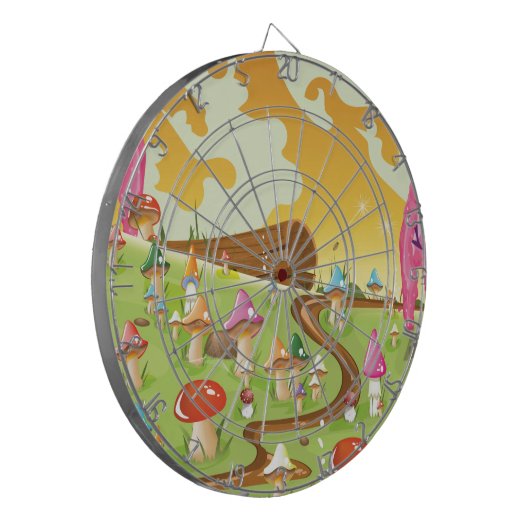 Cible De Fléchettes Champ de dessin de champignons (Devant gauche)