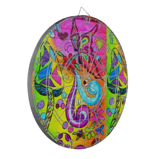 Cible De Fléchettes Champignon magique super et tableau noir papillon (Devant gauche)