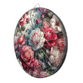 Cible De Fléchettes Charme Floral Rose intemporel (Devant droit)