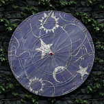 Cible De Fléchettes Charming mystique | Étoiles de lune d'argent Sun A<br><div class="desc">Amulet céleste argenté tendance et sophistiqué sur des colliers de chaîne contrebalancés par un arrière - plan teinté d'aquarelle. Cette amusante nouveauté motif sans couture dispose d'un dégradé abstrait unisexe dynamique (mais féminin) qui ajoute une parfaite pop de couleur. Pour des personnalisations ou d'autres couleurs, visitez JustFharryn @zazzle.com #bohochic #zazzlemade...</div>