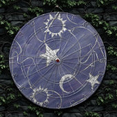 Cible De Fléchettes Charming mystique | Étoiles de lune d'argent Sun A