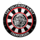 Cible De Fléchettes Chasse Lodge Beer Glass Art (Devant)