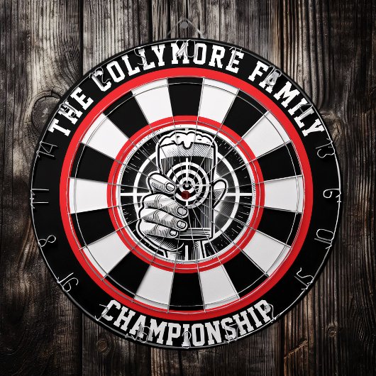 Cible De Fléchettes Chasse Lodge Beer Glass Art