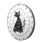 Cible De Fléchettes Chat gras noir désossé (Devant droit)