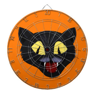 Cible De Fléchettes Chat noir Halloween