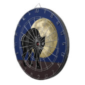 Cible De Fléchettes Chat Noir Halloween Prowling Sur Une Nuit De Plein (Devant droit)