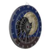 Cible De Fléchettes Chat Noir Halloween Prowling Sur Une Nuit De Plein (Devant gauche)