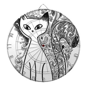 Cible De Fléchettes Chats à motifs floraux amusants