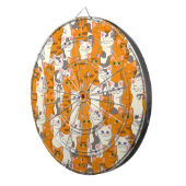 Cible De Fléchettes Chats blancs et gingembre motif yeux verts yeux bl (Devant droit)