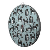 Cible De Fléchettes Chats Tuxedo noirs et blancs (Devant droit)