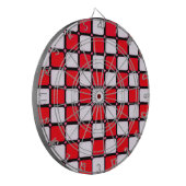 CIBLE DE FLÉCHETTES CHECKERS ROUGE BLANC (Devant gauche)