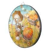 Cible De Fléchettes Cher fermier chien avec Citrouille (Devant droit)