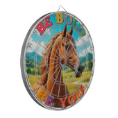 Cible De Fléchettes Cheval avec citation motivationnelle (Devant gauche)