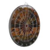 Cible De Fléchettes Cheval Brown rouge, bois d'automne. (Devant gauche)