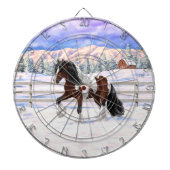 Cible De Fléchettes Cheval de Tinker Tinker Gypsy Vanner Brown Pinto (Devant)