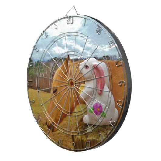 Cible De Fléchettes Cheval Jaune, Lapin De Printemps (Devant droit)