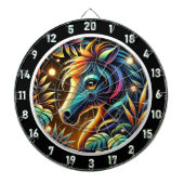 Cible De Fléchettes Cheval Mustang de minuit au paradis (Devant)