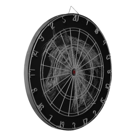 Cible De Fléchettes Cheval : Noir (Devant gauche)