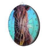 Cible De Fléchettes Cheval pourpre avec Bouche verte (Devant droit)