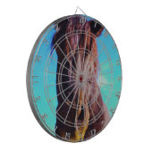 Cible De Fléchettes Cheval pourpre avec Bouche verte (Devant gauche)