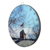 Cible De Fléchettes Cheval Vane Météo Ciel Bleu (Devant droit)