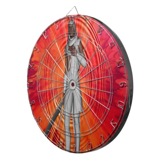 Cible De Fléchettes Chevalier blanc (Devant droit)