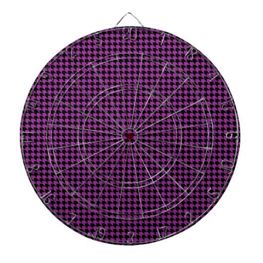 Cible De Fléchettes Chevron Checks Plum et Black (Devant)
