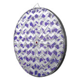 Cible De Fléchettes Chevron Dalmatien violet et blanc (Devant droit)