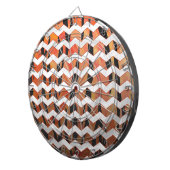 Cible De Fléchettes Chevron Tiger chaud orange et noir (Devant droit)