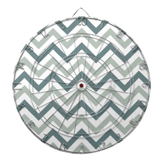 Cible De Fléchettes chevron turquoise et sage (Devant)
