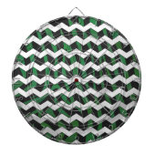 Cible De Fléchettes Chevron Zebra noir et vert (Devant)