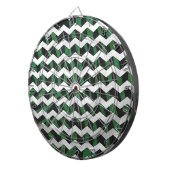 Cible De Fléchettes Chevron Zebra noir et vert (Devant droit)