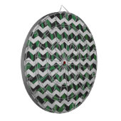 Cible De Fléchettes Chevron Zebra noir et vert (Devant gauche)