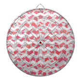 Cible De Fléchettes ChevronDalmatien rose et blanc (Devant)