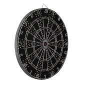 Cible De Fléchettes Chic Gold Stars Crescent Moons Black (Devant gauche)