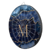 Cible De Fléchettes Chic Navy Blue Gold Parties scintillant Agate Géod (Devant droit)