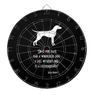 Cible De Fléchettes Chien citation Dean Koontz noir blanc mignon
