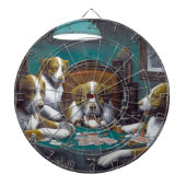 Cible De Fléchettes Chiens jouant au poker Cassius Marcellus Coolidge  (Devant)