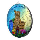 Cible De Fléchettes Chiot dans une boîte, Joyeux Noël (Devant droit)