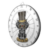 Cible De Fléchettes Chiot noir mignon de laboratoire de Steampunk, (Devant droit)