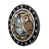 Cible De Fléchettes Chouette céleste - Art du paysage nocturne (Devant droit)