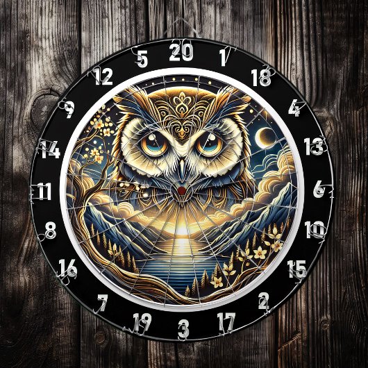 Cible De Fléchettes Chouette céleste Haven Design en Dartboard