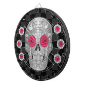 Cible de flechettes Chrome Calavera (Rose rose) (Devant droit)